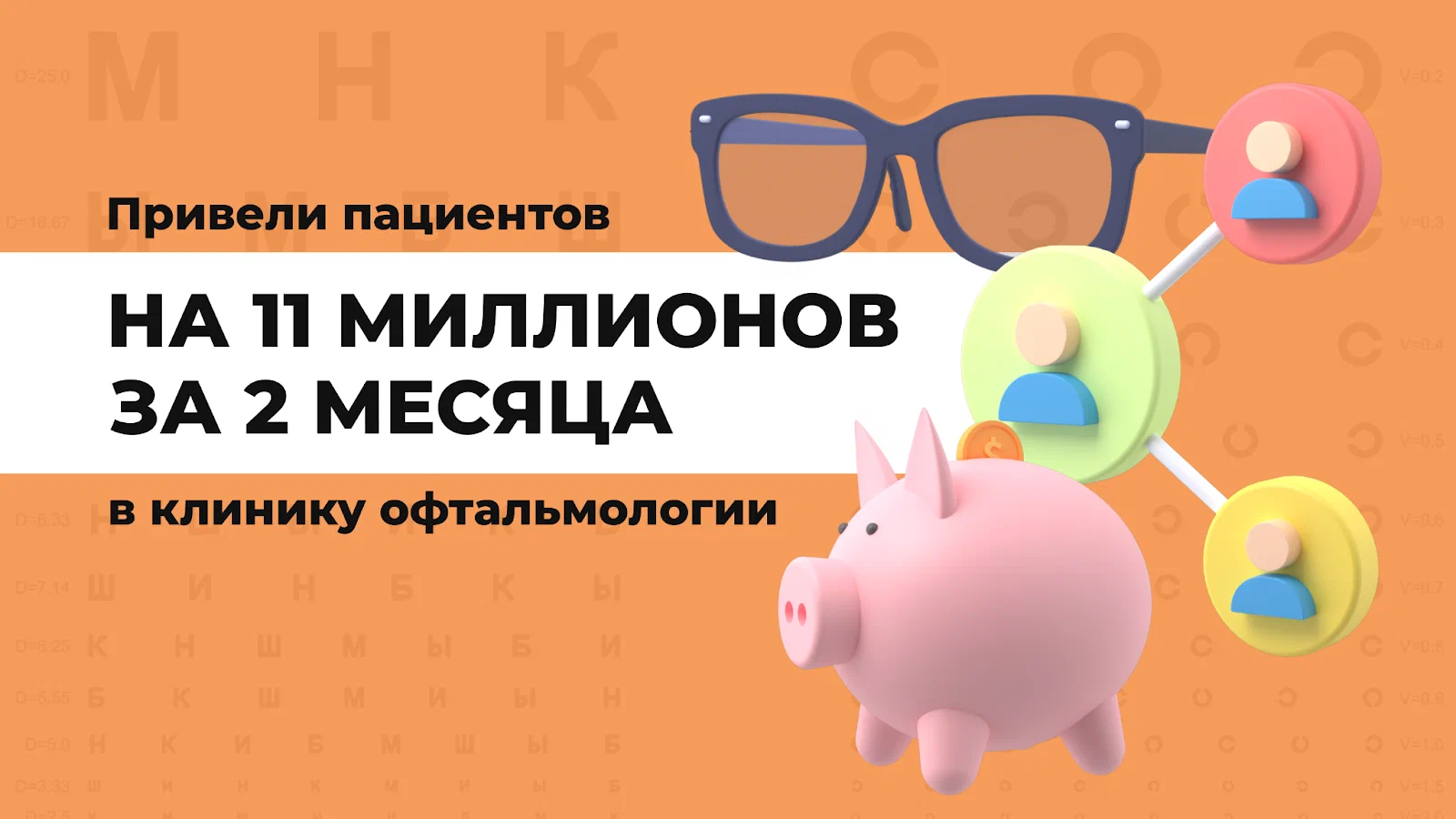 КЕЙС: привели пациентов на 11 млн. руб. за 2 месяца в глазную клинику.